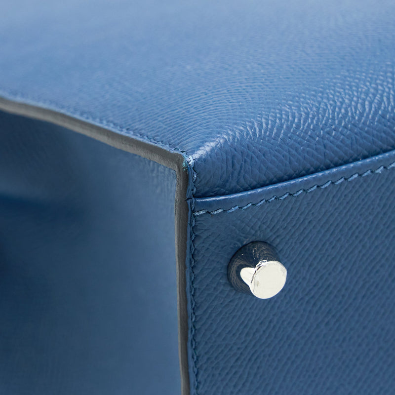Hermes Kelly 35 Epsom S4 Deep Blue SHW Stamp D
