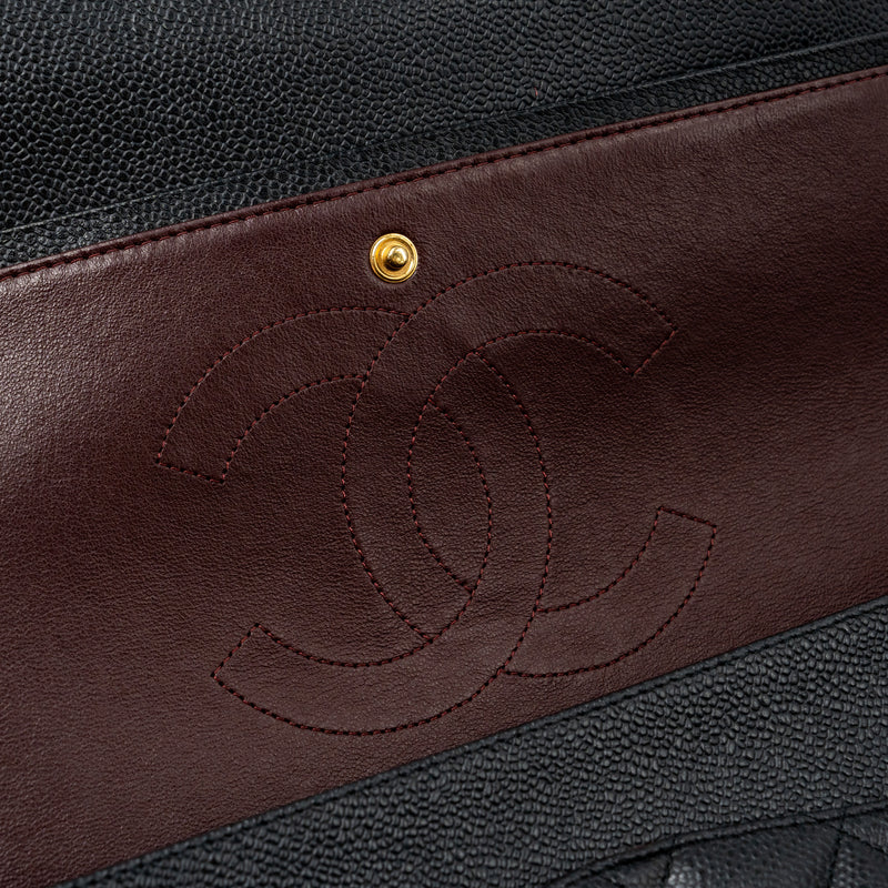 Chanel jumbo classic double flap bag caviar Black GHW