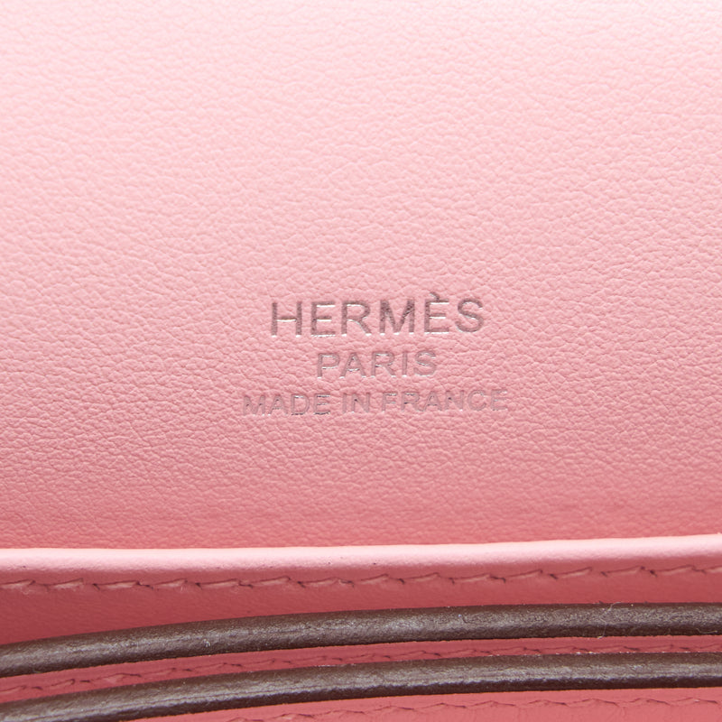 Hermes Mini Roulis Swift 3Q Rose Sakura SHW Stamp Z