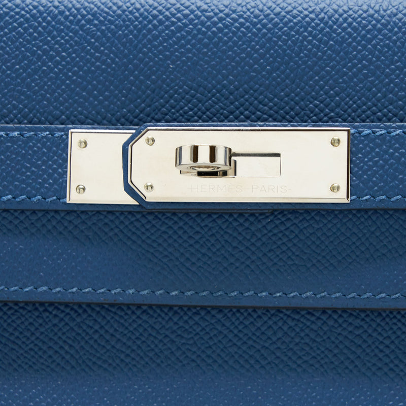 Hermes Kelly 35 Epsom S4 Deep Blue SHW Stamp D