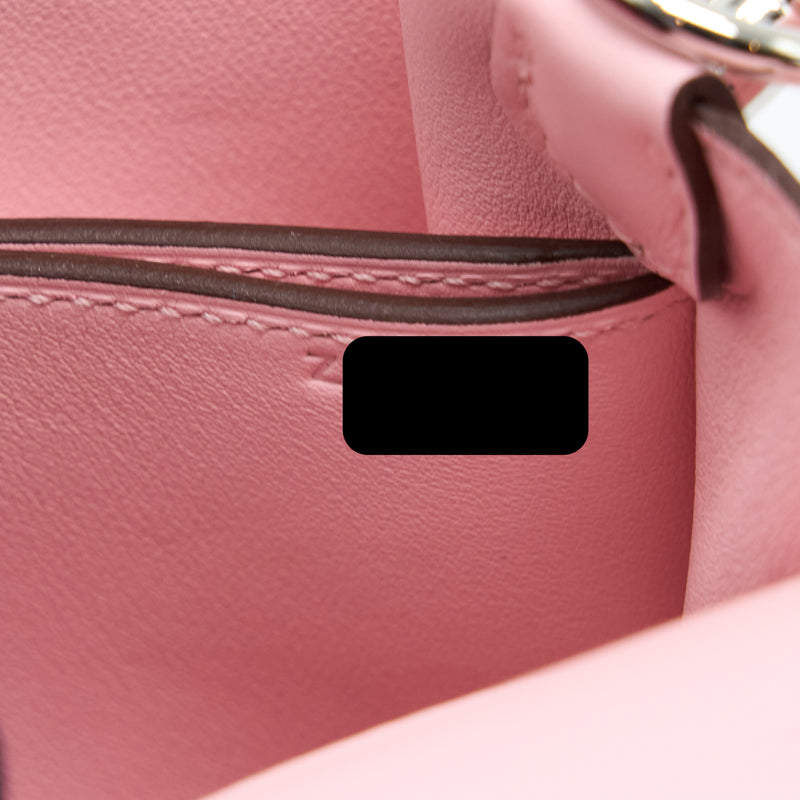 Hermes Mini Roulis Swift 3Q Rose Sakura SHW Stamp Z