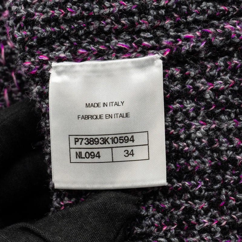 Chanel Size 34 Knitted Vest Cashmere /Wool Purple /Multicolour