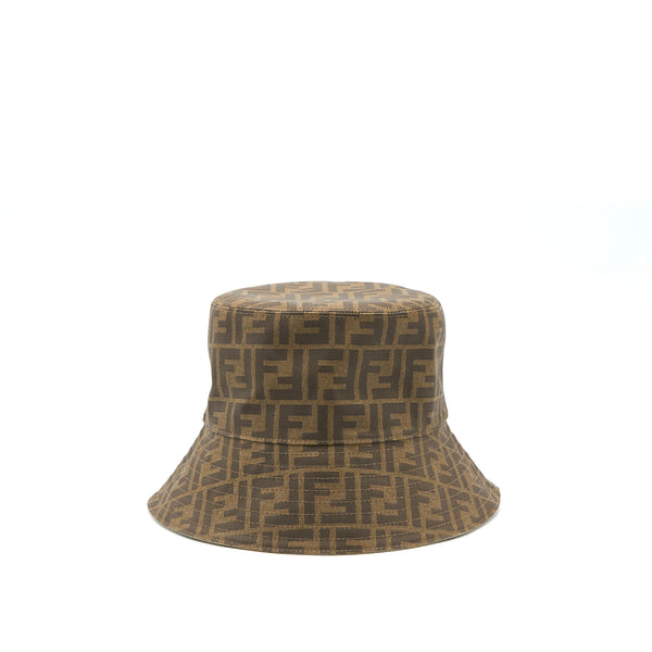 Fendi Size S Fabric Hat Brown/Beige