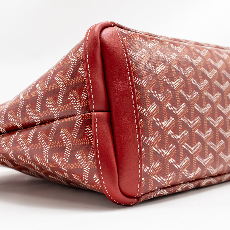 Goyard Artois PM Tote Bag Goyardine Canvas/Leather Rouge SHW