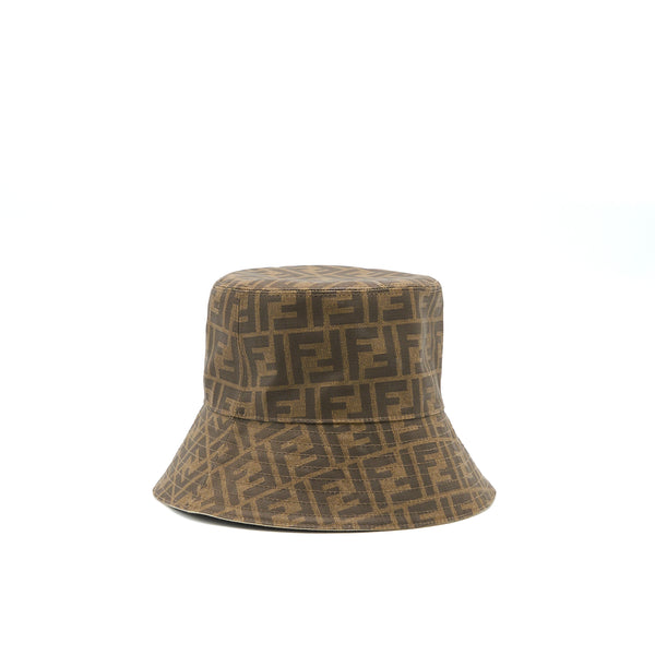 Fendi Size S Fabric Hat Brown/Beige