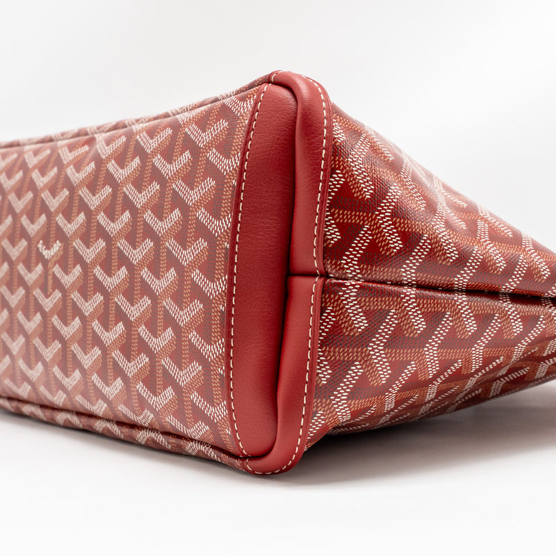 Goyard Artois PM Tote Bag Goyardine Canvas/Leather Rouge SHW