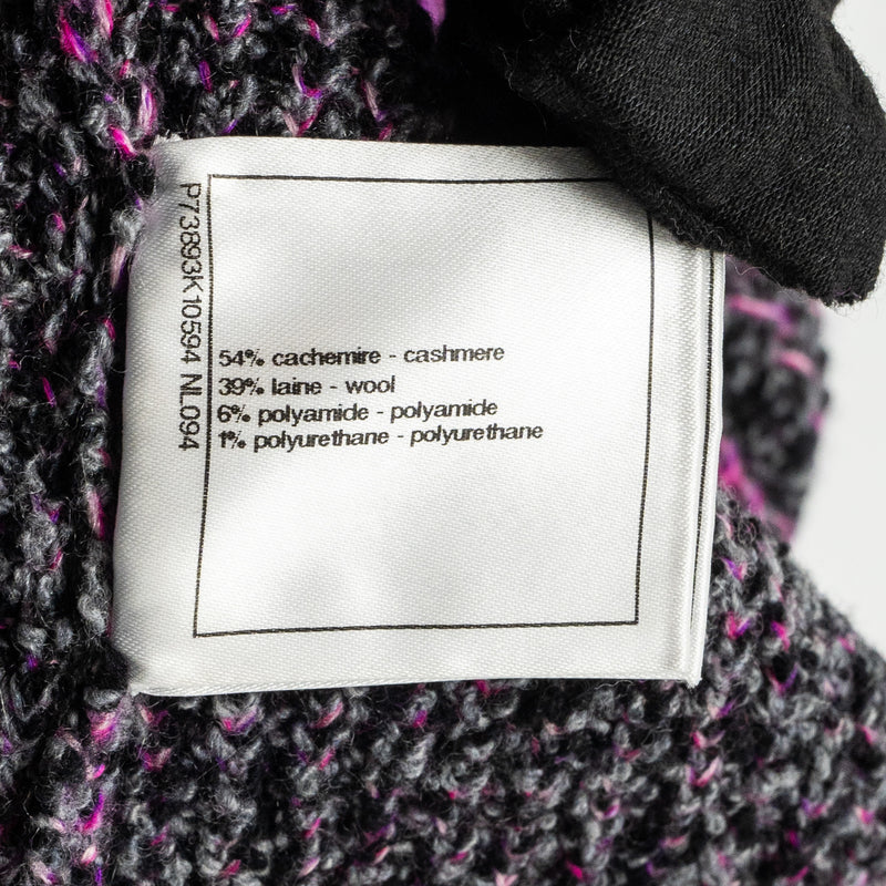 Chanel Size 34 Knitted Vest Cashmere /Wool Purple /Multicolour