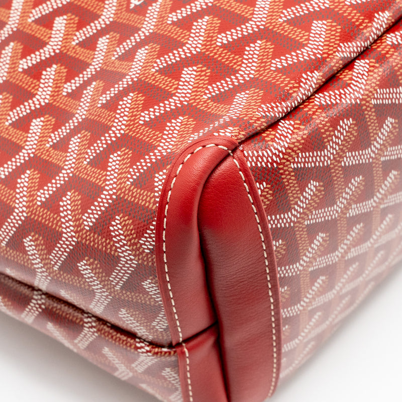 Goyard Artois PM Tote Bag Goyardine Canvas/Leather Rouge SHW