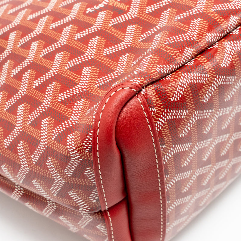 Goyard Artois PM Tote Bag Goyardine Canvas/Leather Rouge SHW