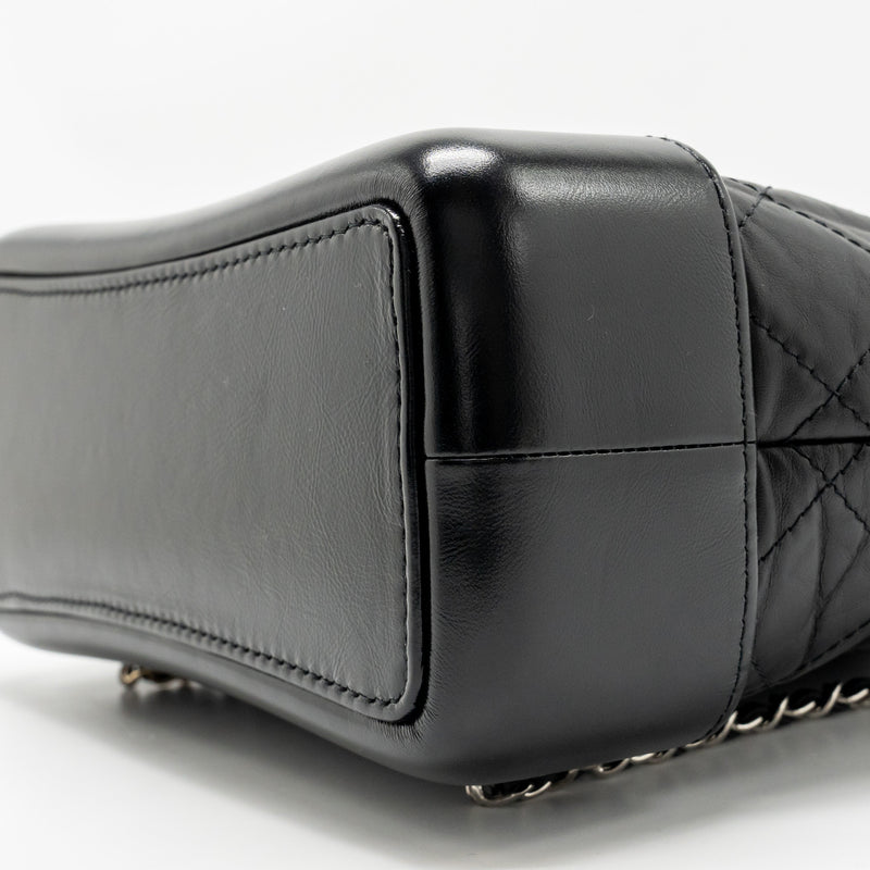 Chanel Small Gabrielle Backpack Calfskin BLACK Multicolour Hardware (Microchip)