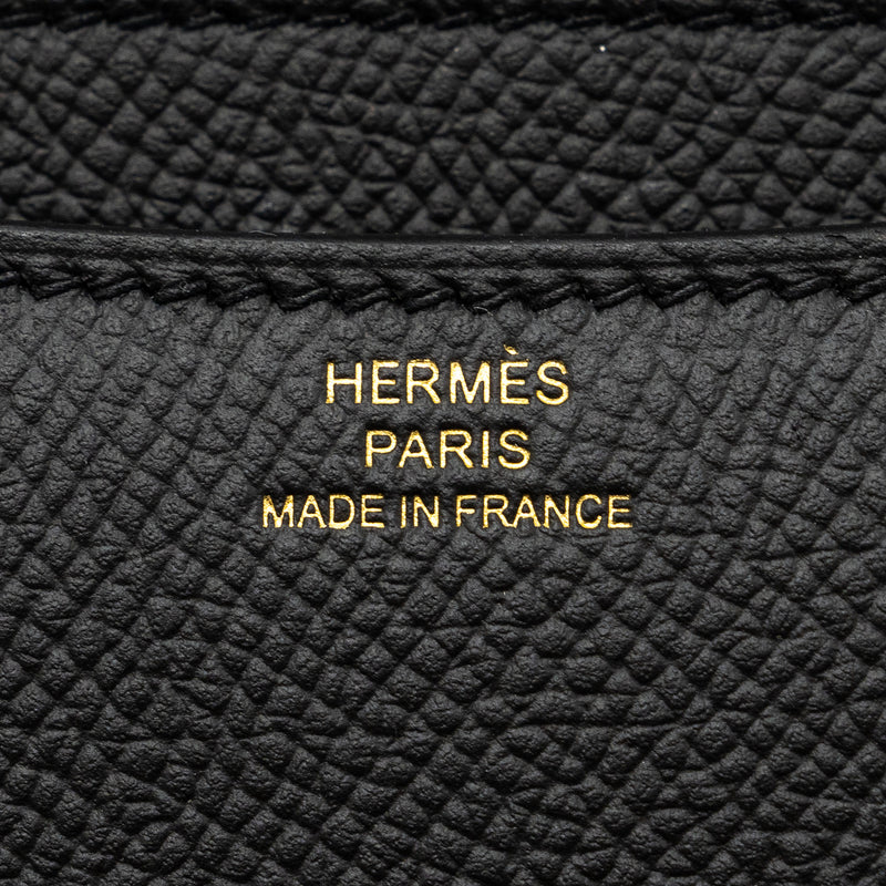 Hermes Mini Constance Epsom Black GHW Stamp Z