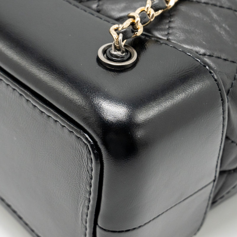 Chanel Small Gabrielle Backpack Calfskin BLACK Multicolour Hardware (Microchip)