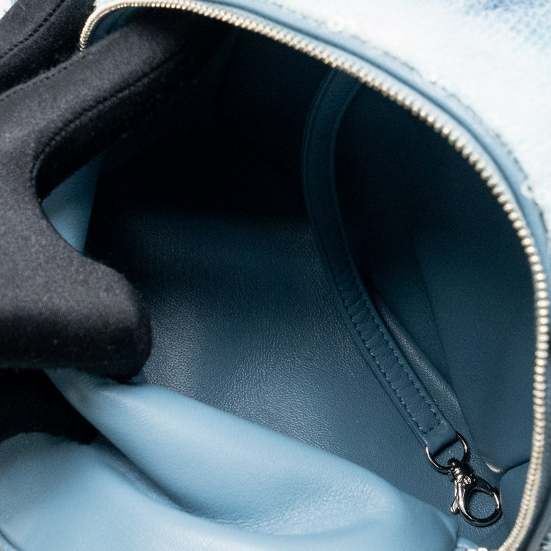 Chanel Mini Backpack Sequins Multicolour Blue SHW