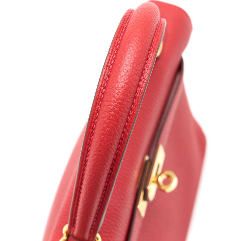 Hermes Kelly 25 Togo Q5 Rouge Casaque GHW Stamp Y