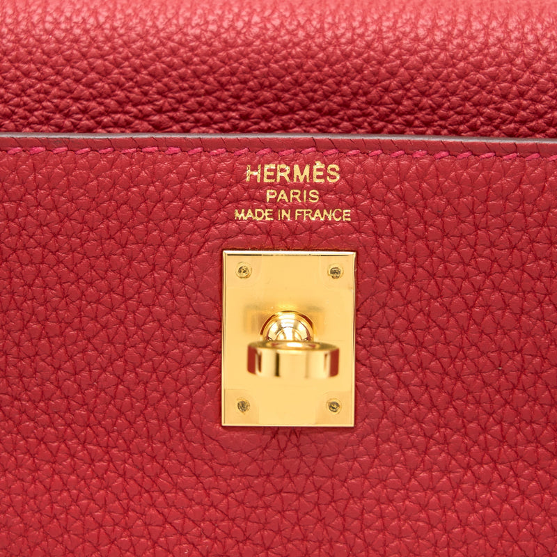 Hermes Kelly 25 Togo Q5 Rouge Casaque GHW Stamp Y