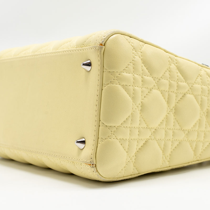 Dior Medium Lady Dior Lambskin Light Yellow SHW