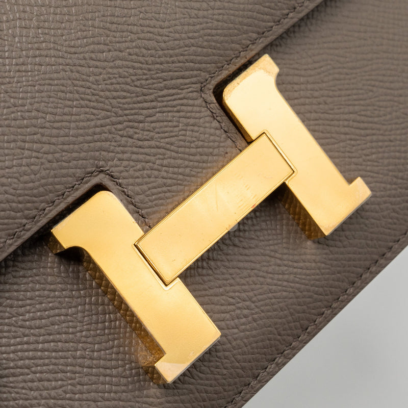 Hermes Mini Constance Epsom Gris Etain GHW Stamp Z