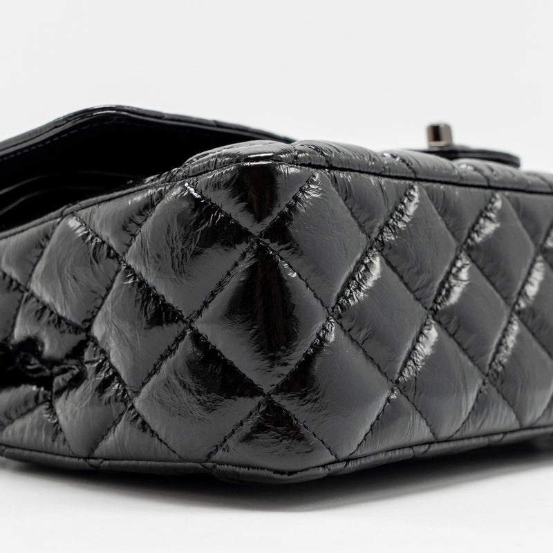 Chanel Medium Classic Double Flap Bag Patent SO Black