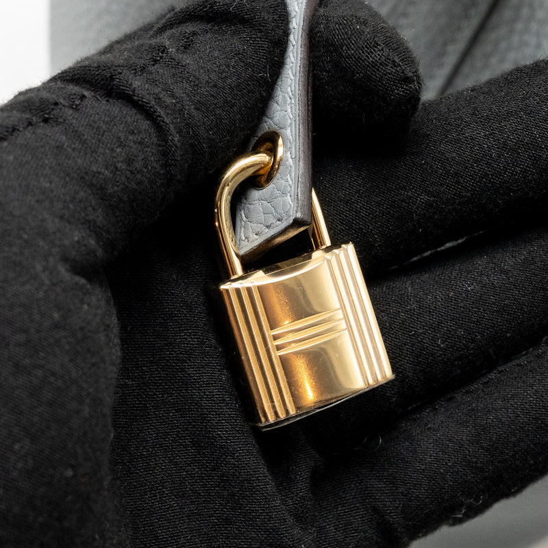 Hermes Picotin 18 Lock Bag Clemence Gris Pantin LGHW Stamp K