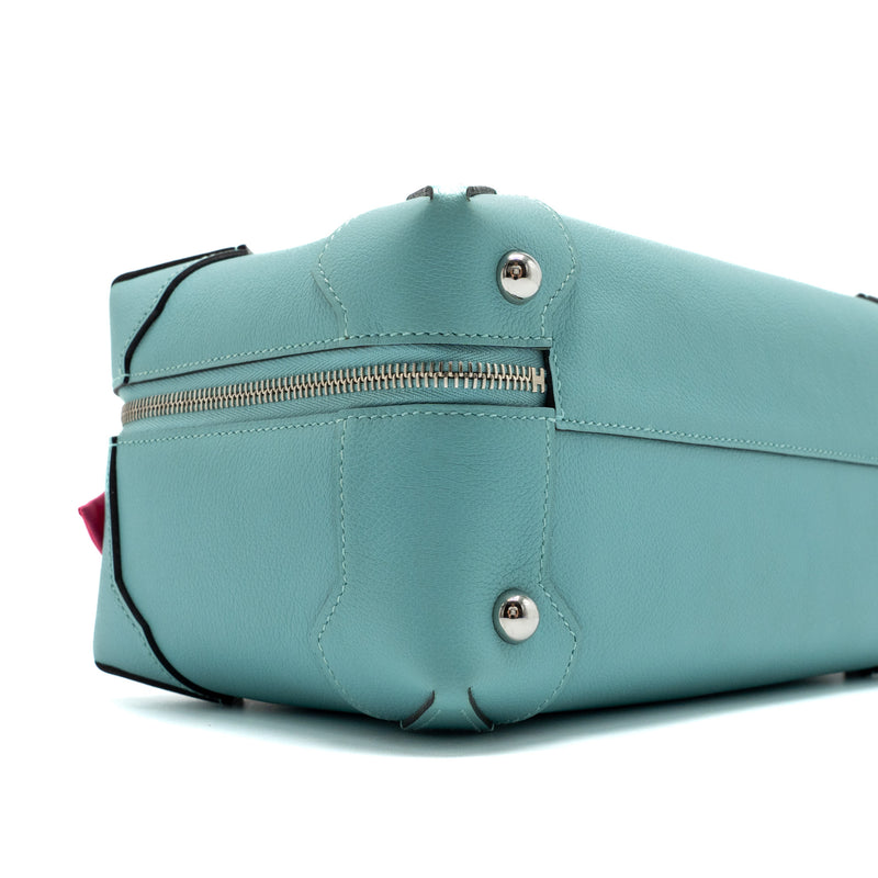 Hermes Maxi Box Evercolor Blue SHW Stamp T