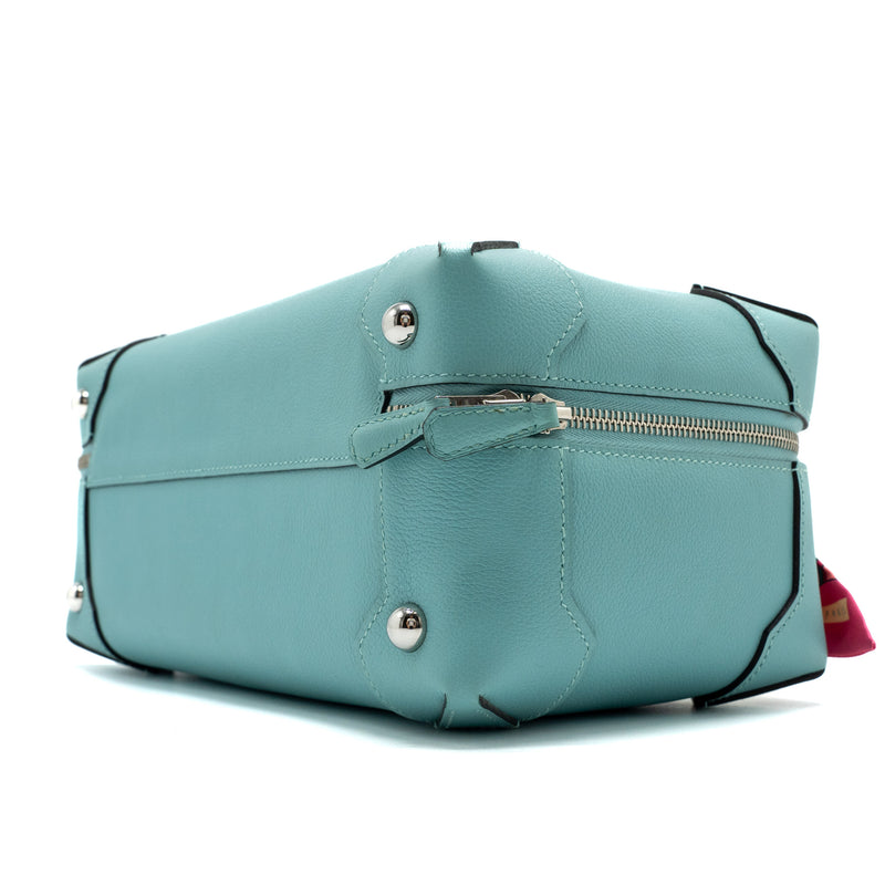Hermes Maxi Box Evercolor Blue SHW Stamp T