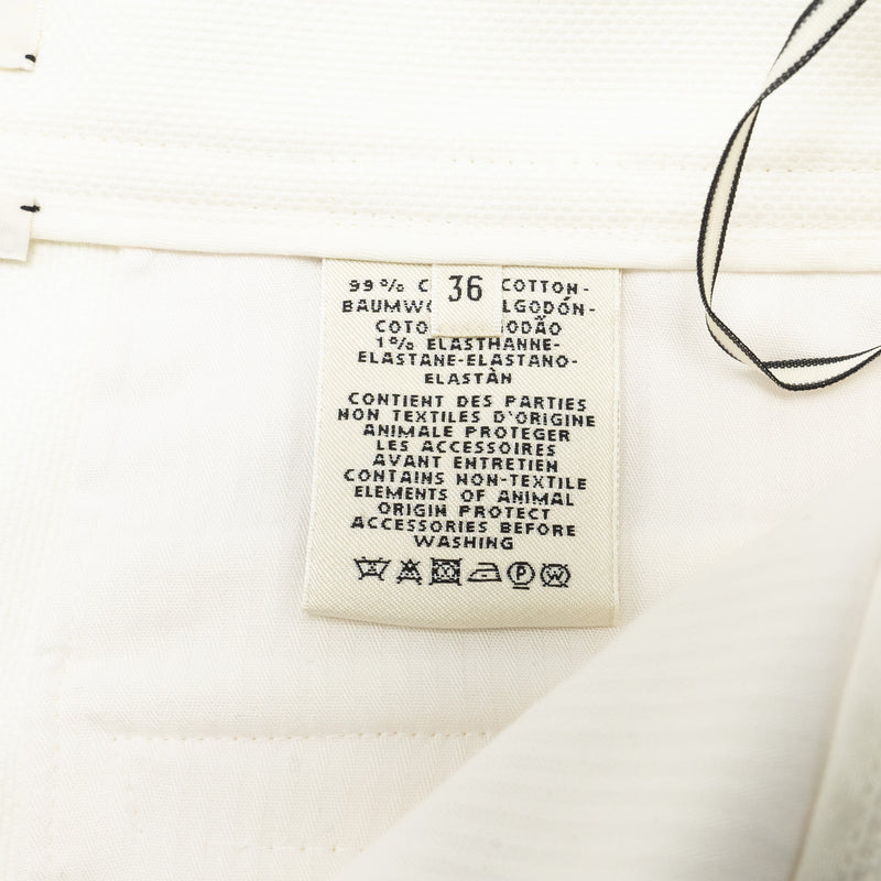 Hermes Size 36 Detail Chaine D’Ancre Short Cotton Blanc