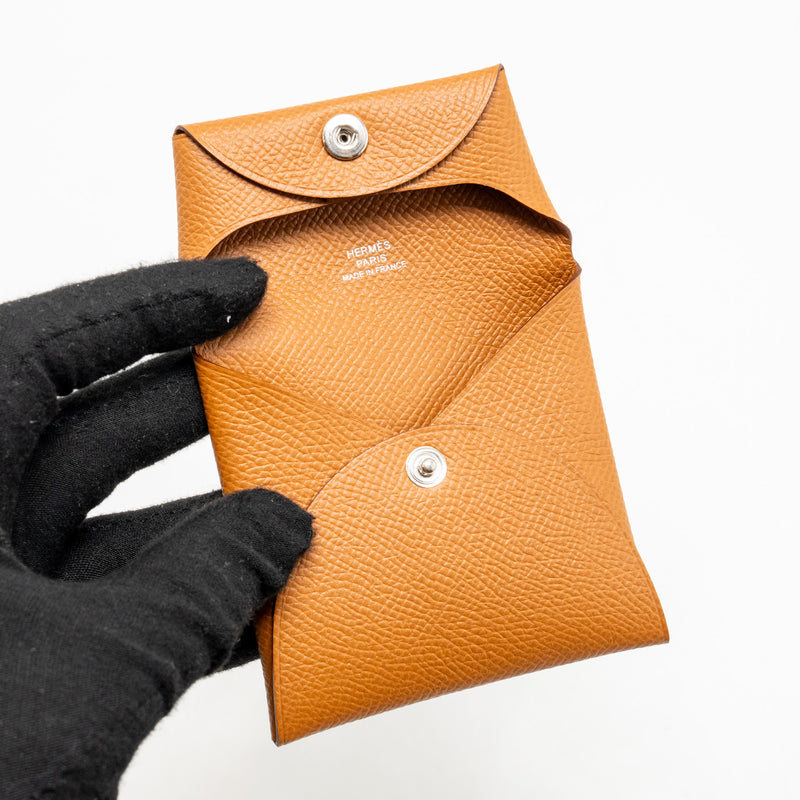 Hermes Bastia Change Purse Epsom Gold Stamp B