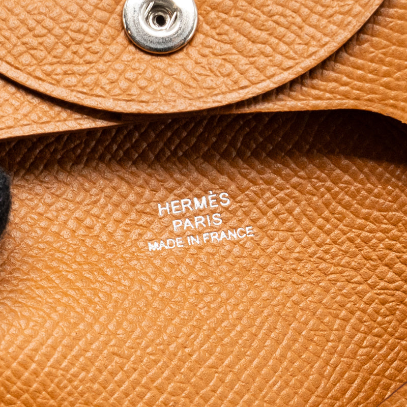 Hermes Bastia Change Purse Epsom Gold Stamp B
