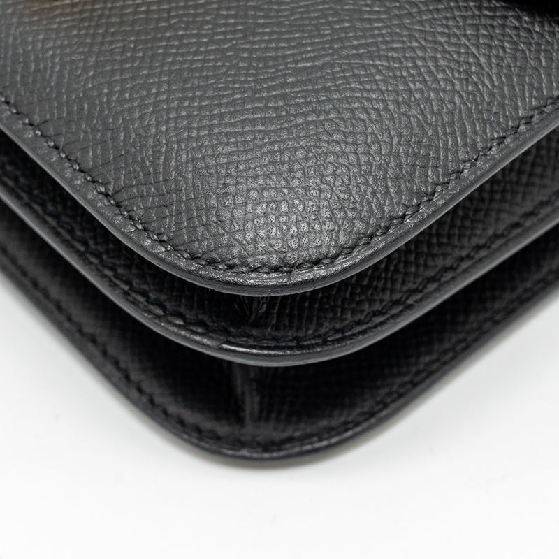 Hermes Mini Constance epsom Black GHW stamp B