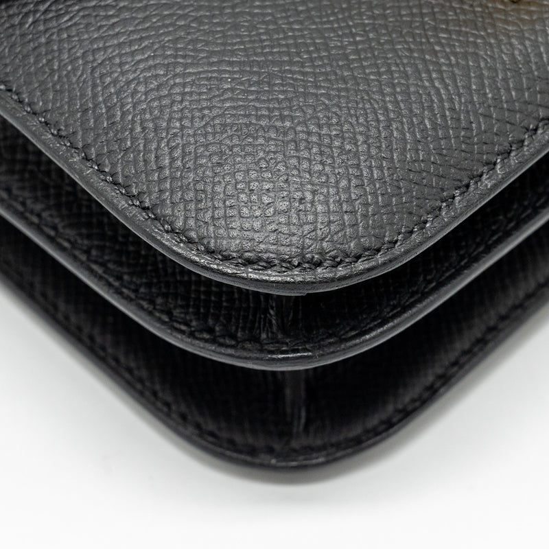 Hermes Mini Constance epsom Black GHW stamp B