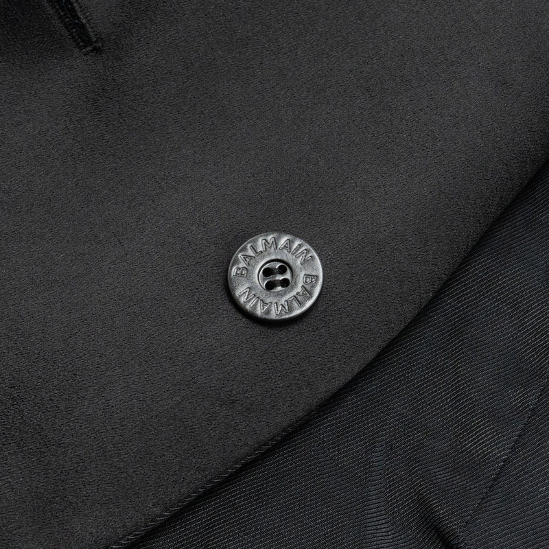 Balmain size 34 classic wool jacket black with gold button