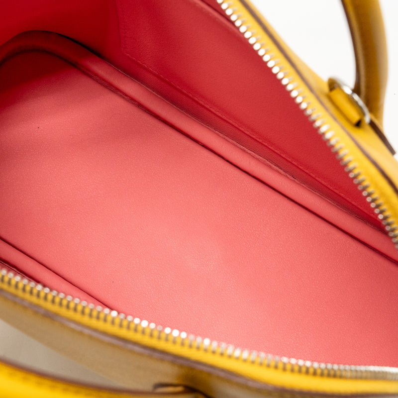 Hermes Bolide 1923 25 Evercolor Jaune Amber / Rose Ete SHW Stamp U