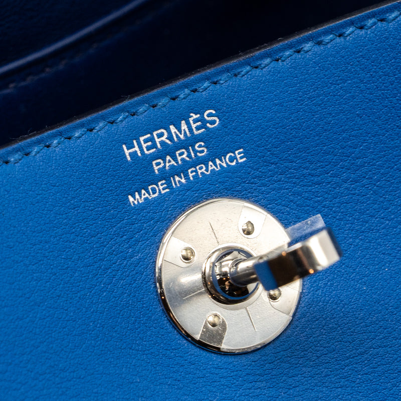 Hermes Mini Lindy Swift Blue Sapphire GHW Stamp Z