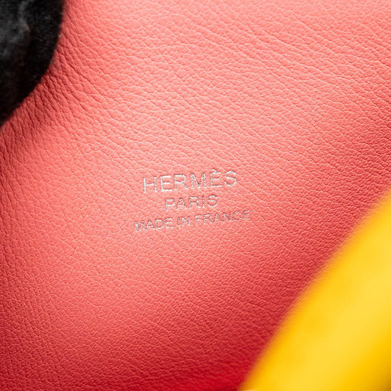 Hermes Bolide 1923 25 Evercolor Jaune Amber / Rose Ete SHW Stamp U
