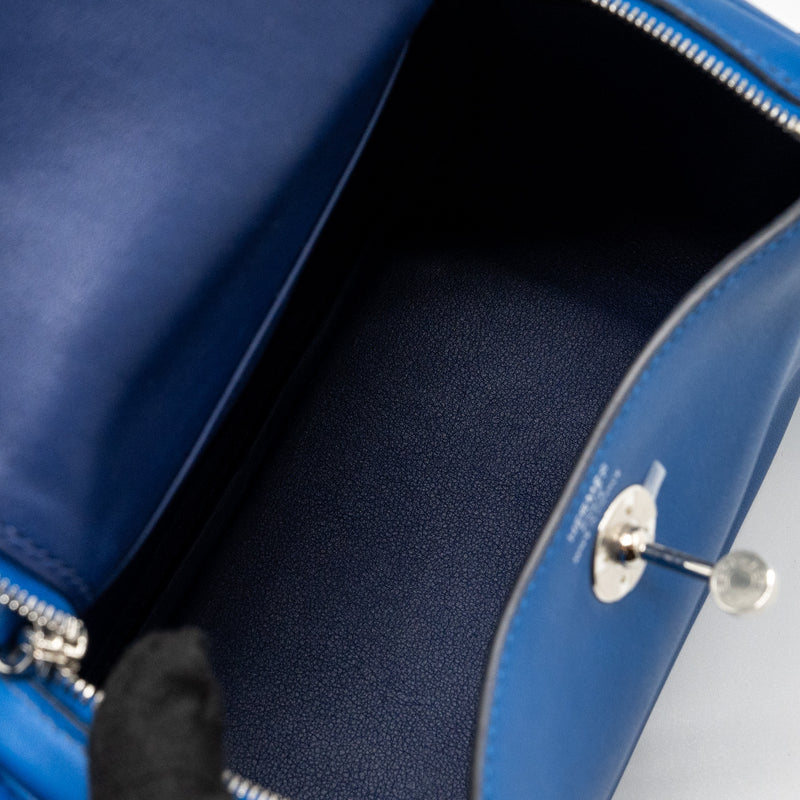 Hermes mini lindy swift blue France / blue saphir SHW stamp Z