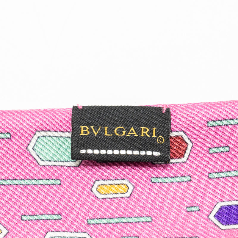 Bvlgari Tie Me B Fly Silk Twilly Pink/Multicolour