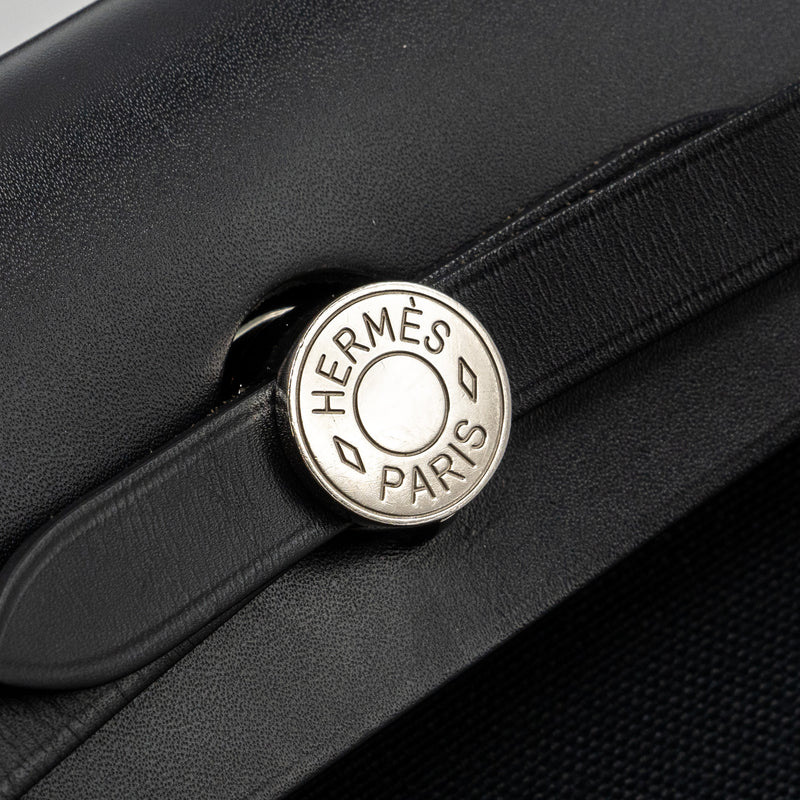 Hermes Herbag 31 Canvas/ Hunter Black SHW Stamp A