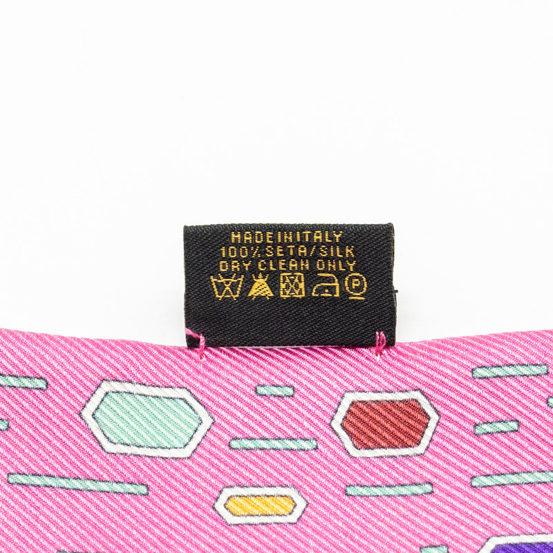 Bvlgari Tie Me B Fly Silk Twilly Pink/Multicolour