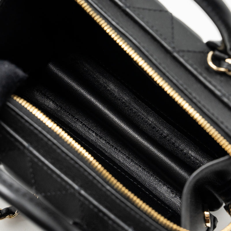 Chanel 22B Small Vanity Case Calfskin Black GHW (Microchip)