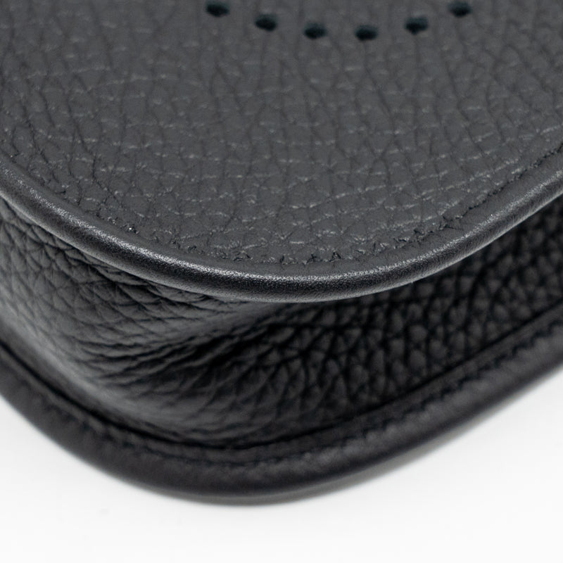 Hermes Mini Evelyne Clemence black GHW stamp K