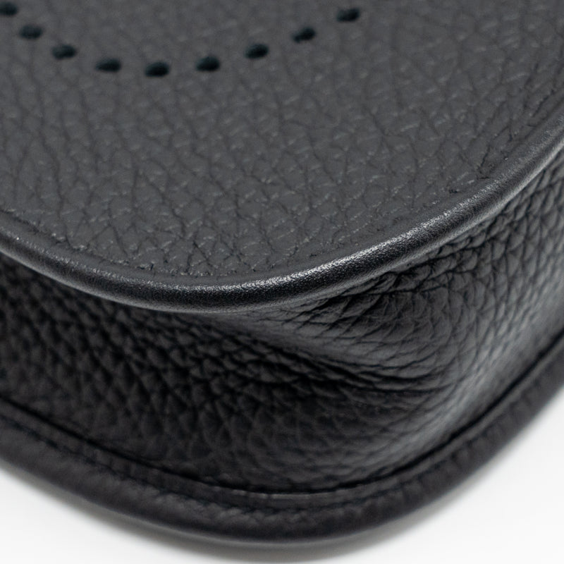 Hermes Mini Evelyne Clemence black GHW stamp K