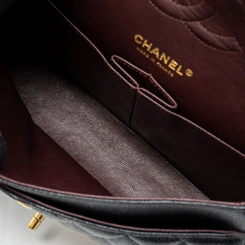 Chanel medium classic double flap bag caviar GHW