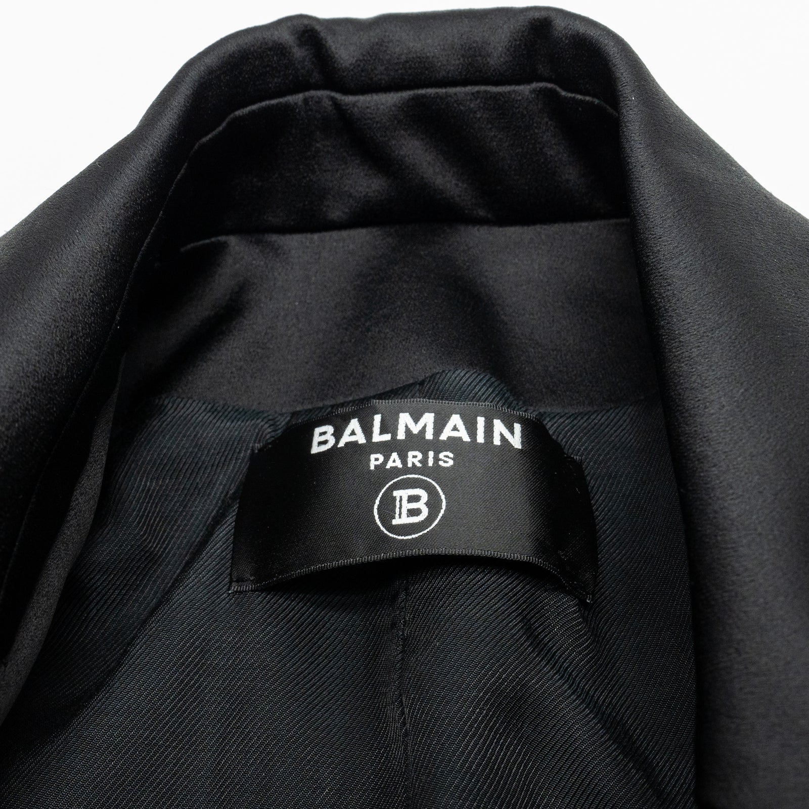 Balmain size 34 classic wool jacket black with gold button