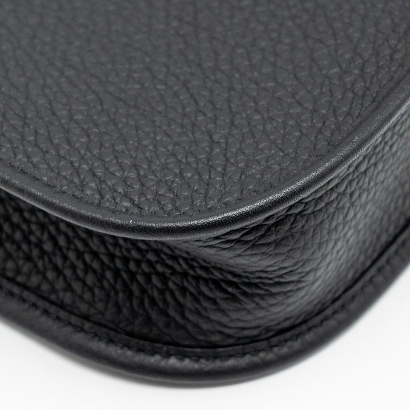 Hermes Mini Evelyne Clemence black GHW stamp K