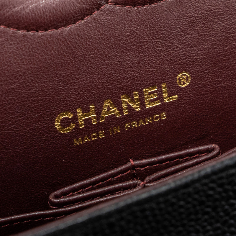 Chanel medium classic double flap bag caviar GHW