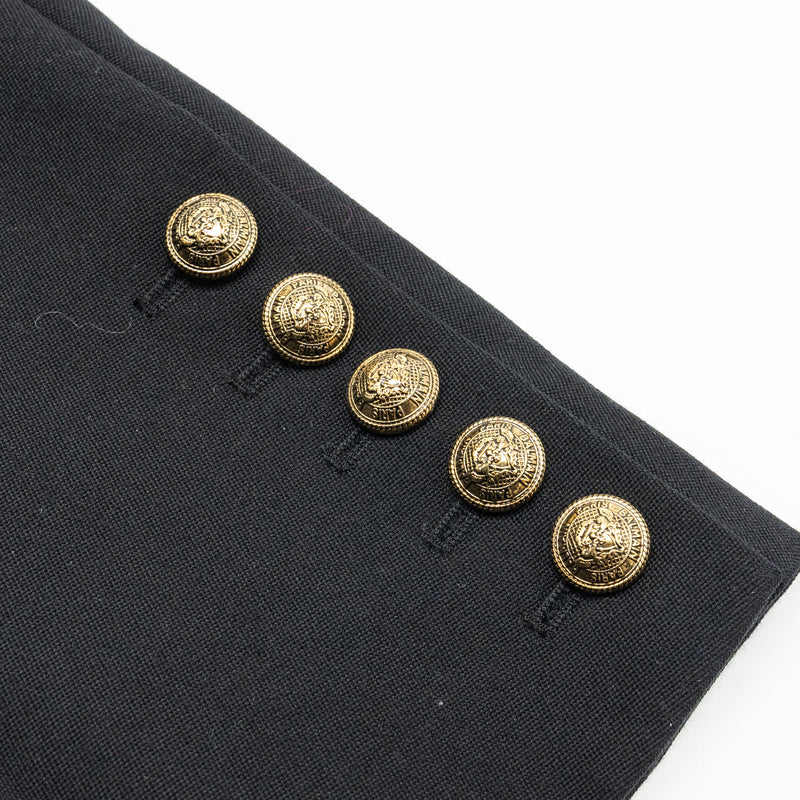 Balmain size 34 classic wool jacket black with gold button