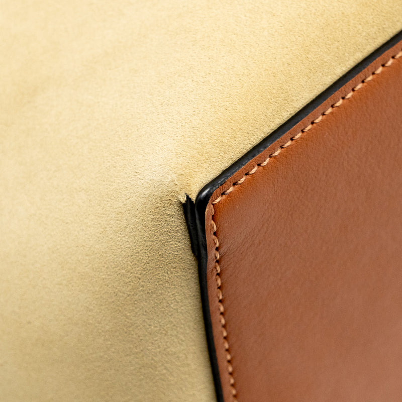 Loewe Anagram Tote Bag Suede Leather Beige/Brown