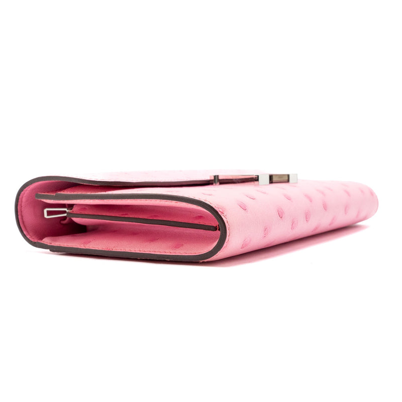 Hermes Constance to go ostrich bubblegum pink SHW Stamp U