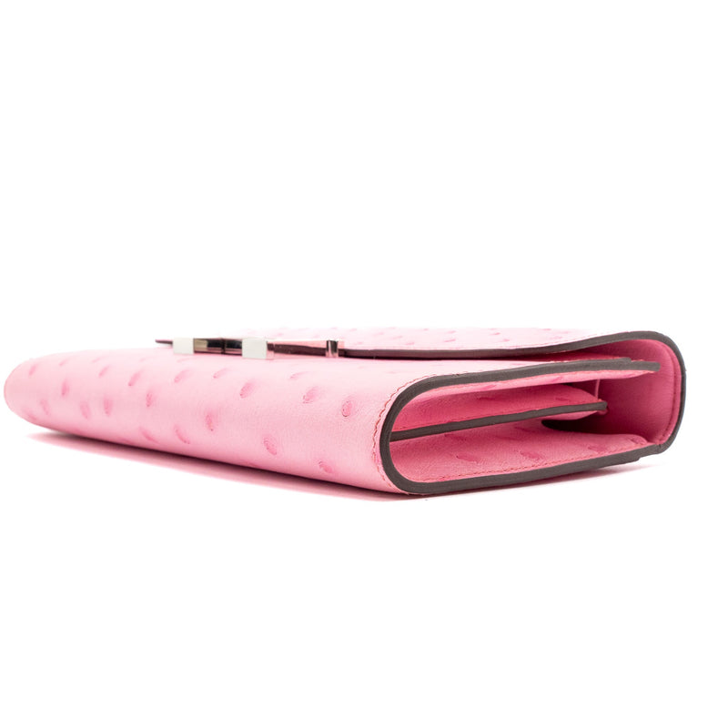 Hermes Constance to go ostrich bubblegum pink SHW Stamp U