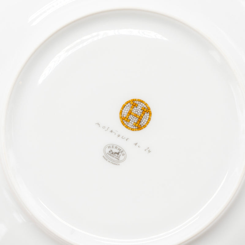 HERMES MOSAIQUE AU 24 GOLD Dessert plate (2 in a set)